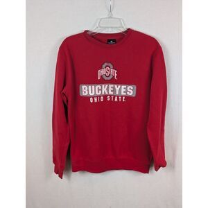 Y2K Ohio State Buckeyes Graphic Print Sweatshirt Red Men's Size Small